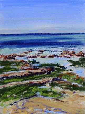 “Rock pools, le Côte Sauvage”,
pastel on paper, 31cm x 23cm
SOLD
“Rock pools, le Côte Sauvage”,
pastel on paper, 31cm x 23cm
SOLD